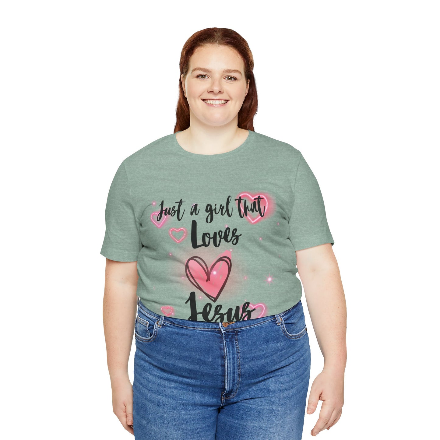 I Just Love Jesus Tee-For Young Women, Colorful, Religious and Christian t-shirt