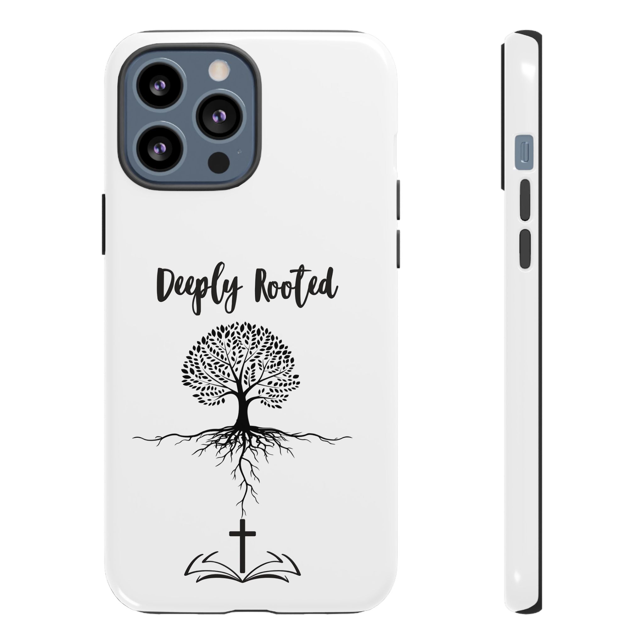 Cell Phone Case -Deeply Rooted Inspirational Tree Design for Faith and Strength