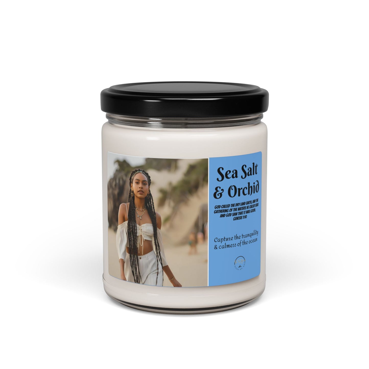 Sea Salt and Orchid or Coconut & Cardamom soy scented candle