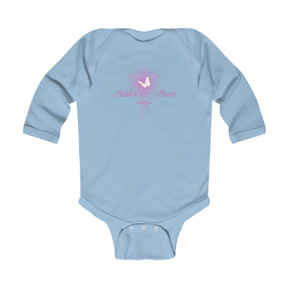 Bibles & Bows Pink/white Butterfly Infant long sleeve Bodysuit - Cute Baby Gift, Newborn Clothing, Baby Shower Present, Toddler Outfit,