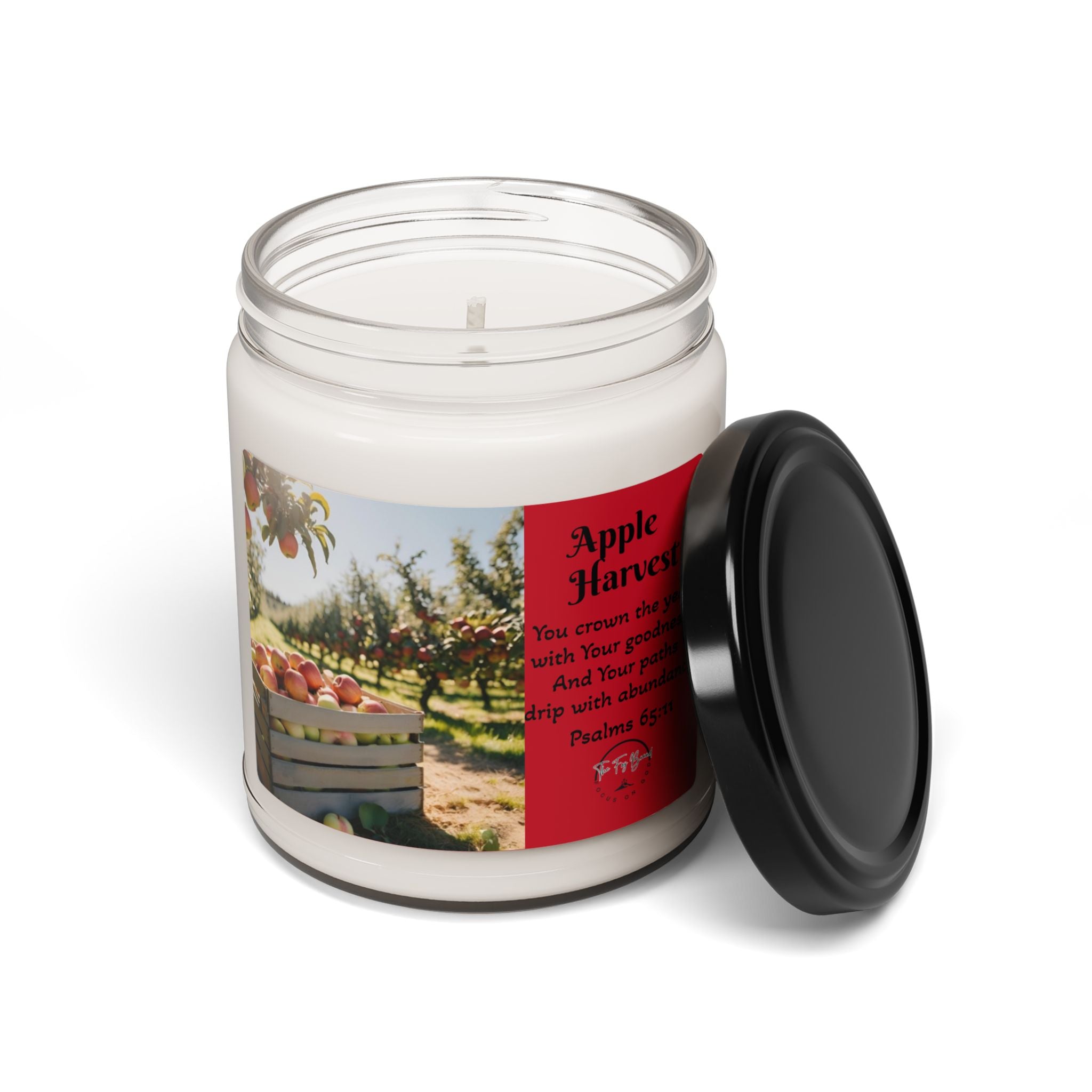 Soy Candle-Apple Harvest Scented-9oz with bible verse