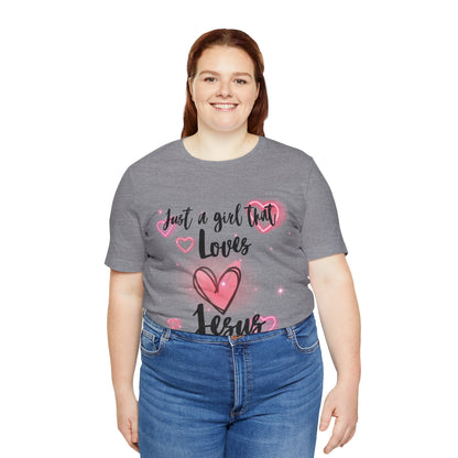 I Just Love Jesus Tee-For Young Women, Colorful, Religious and Christian t-shirt