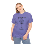 Deeply Rooted Unisex Heavy Cotton Tee - Inspirational Tree Design for Nature Lovers