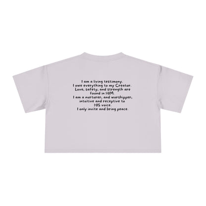 Faith-Inspired Women's Crop Tee, Motivational T-Shirt, Christian Apparel, Inspirational Gift, Summer Fashion