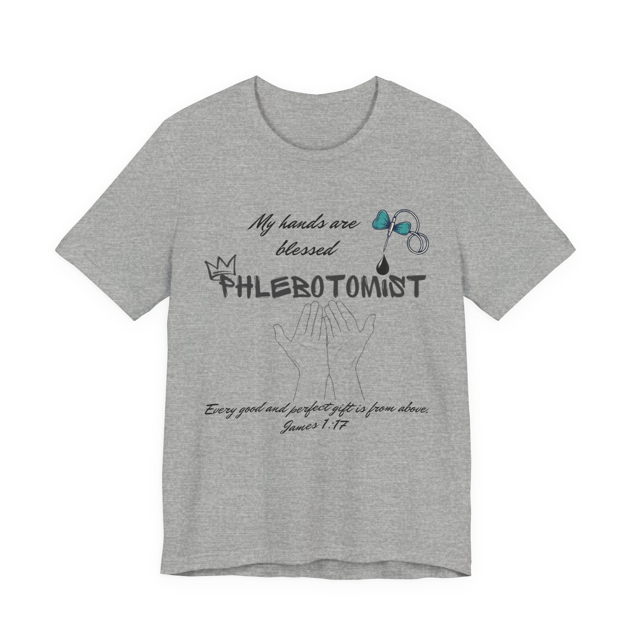 "My Hands Are Blessed" -Blessed hands Phlebotomist tee by THE FOG BRAND -Women's Christian T-Shirt, Phlebotomist T-Shirt, Medical Lab Tech