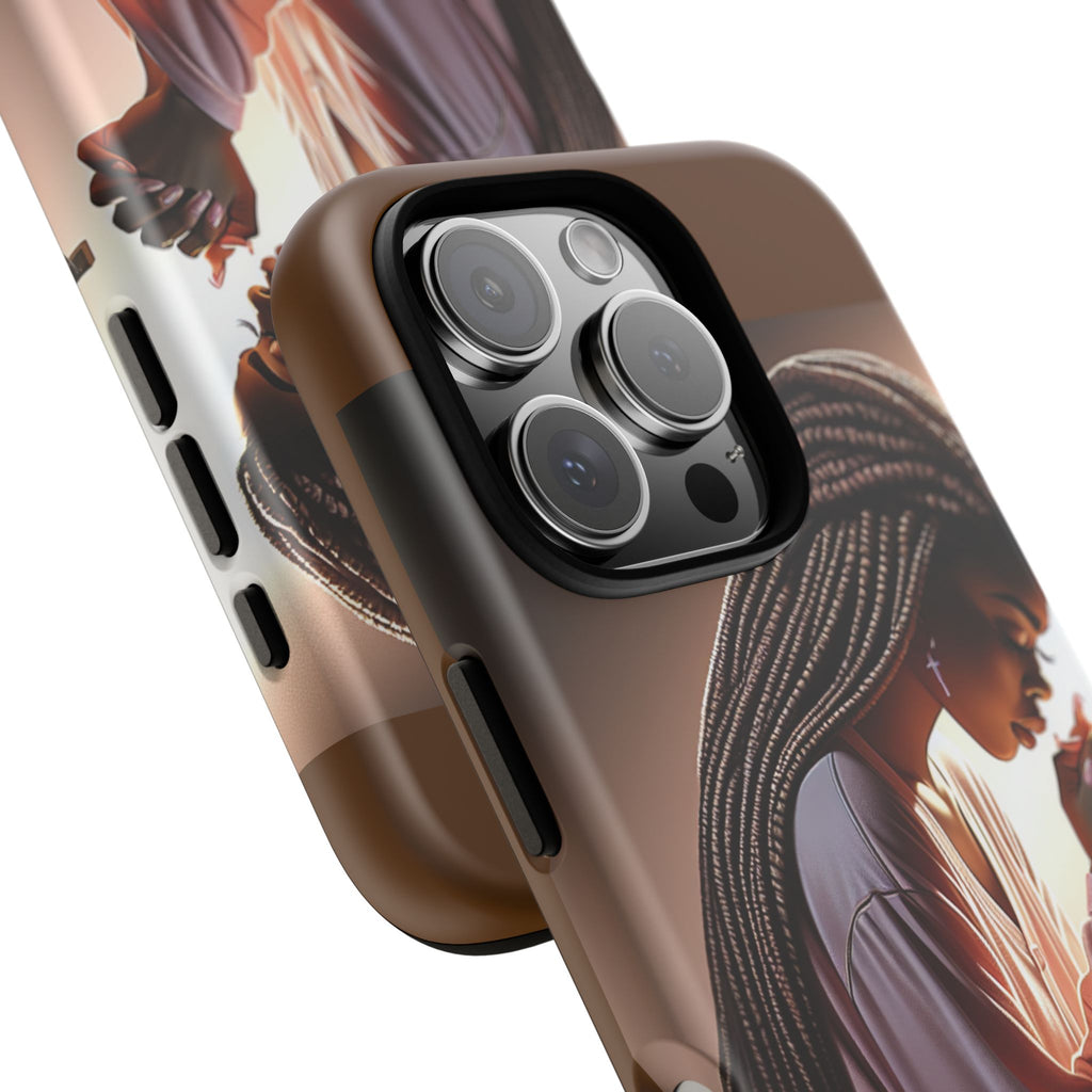 Cell phone case-Woman Praying-Spiritual Prayer Phone Case - Tough Cases with Inspirational Design