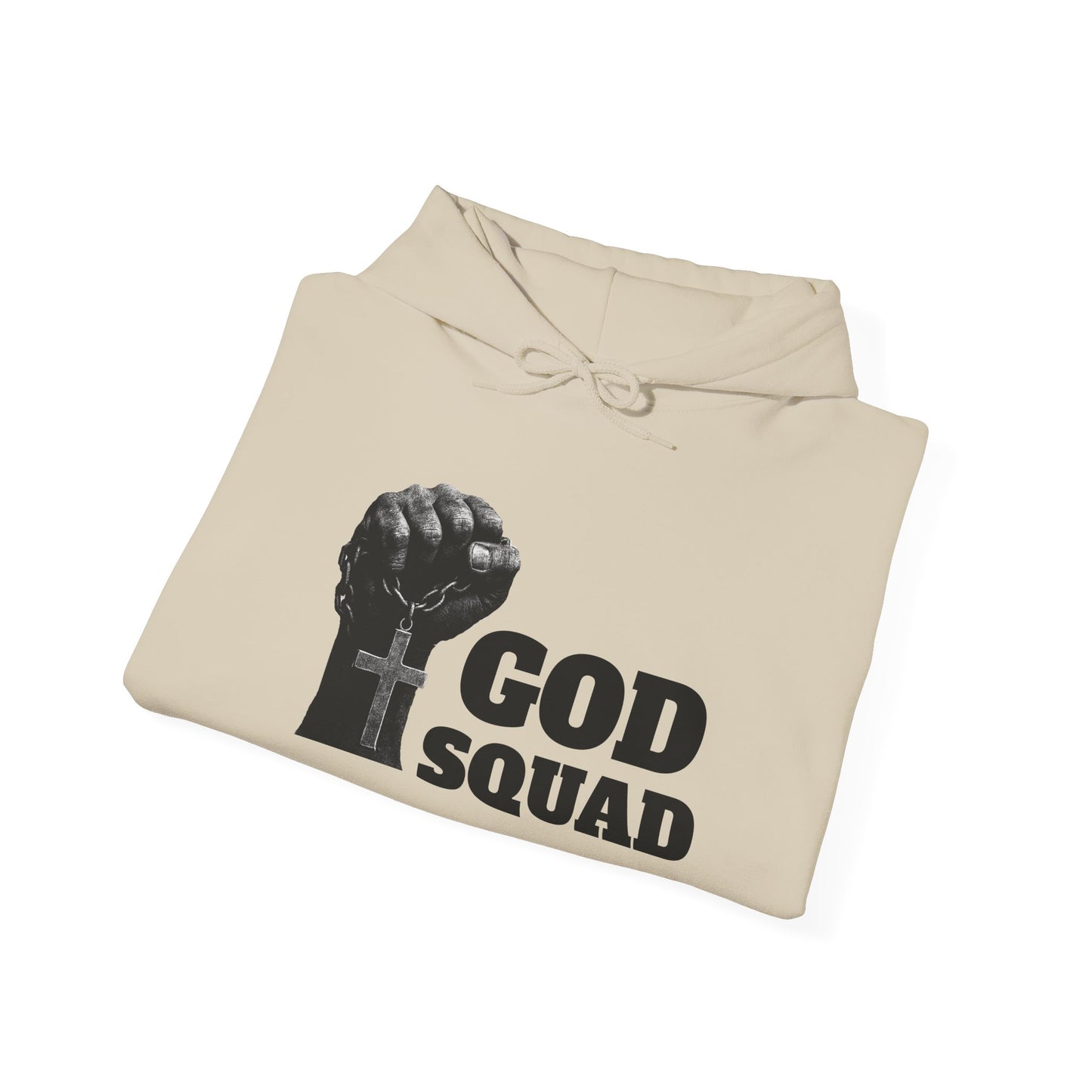 GOD SQUAD by The FOG BRAND- Unisex Hooded Sweatshirt with scripture-Spiritual Gift, Cozy Lounge Wear, Inspirational Apparel, Christian Apparel