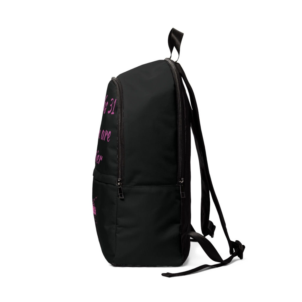 Backpack- A Proverbs Woman Who Prays Is Top Tier Backpack (black/pink)