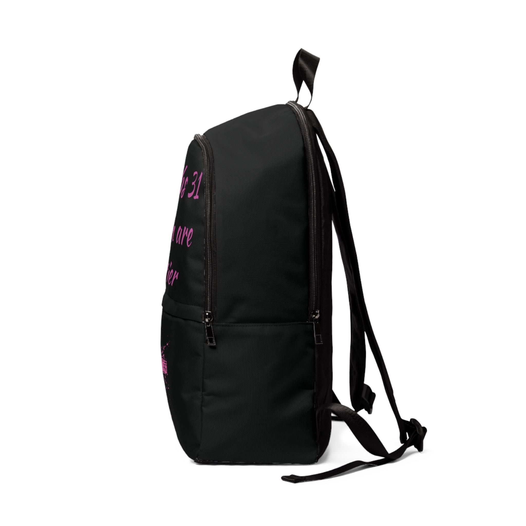 Backpack- A Proverbs Woman Who Prays Is Top Tier Backpack (black/pink)