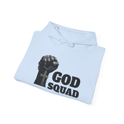 GOD SQUAD by The FOG BRAND- Unisex Hooded Sweatshirt with scripture-Spiritual Gift, Cozy Lounge Wear, Inspirational Apparel, Christian Apparel