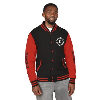 God Squad Unisex Letterman Jacket -THE FOD BRAND'S Bold Cross Design, Christian Strength & Faith Apparel