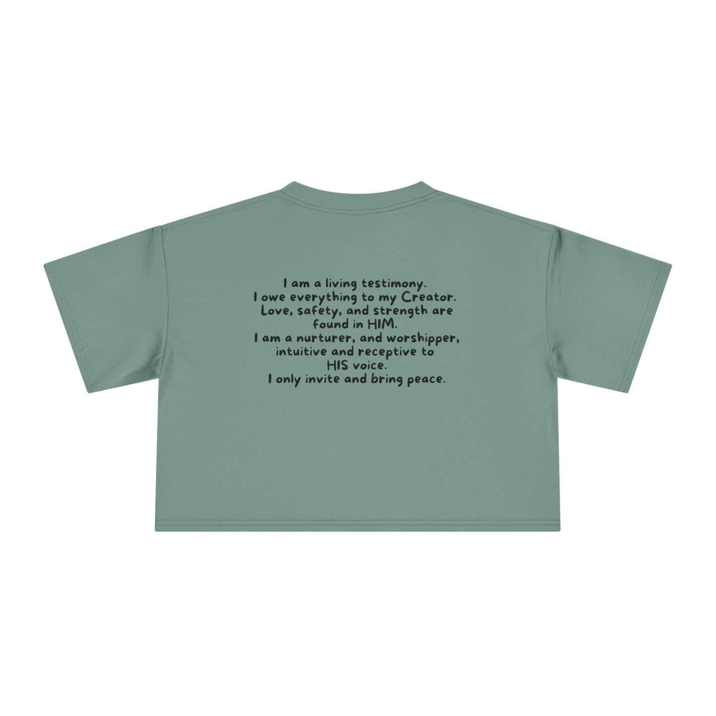 Faith-Inspired Women's Crop Tee, Motivational T-Shirt, Christian Apparel, Inspirational Gift, Summer Fashion