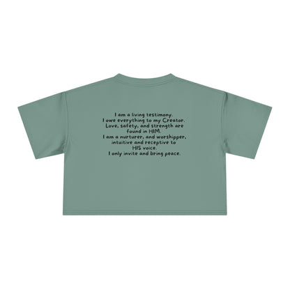 Faith-Inspired Women's Crop Tee, Motivational T-Shirt, Christian Apparel, Inspirational Gift, Summer Fashion