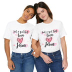Just a Girl that Love Jesus Tee-For Young Women, Colorful, Religious and Christian t-shirt