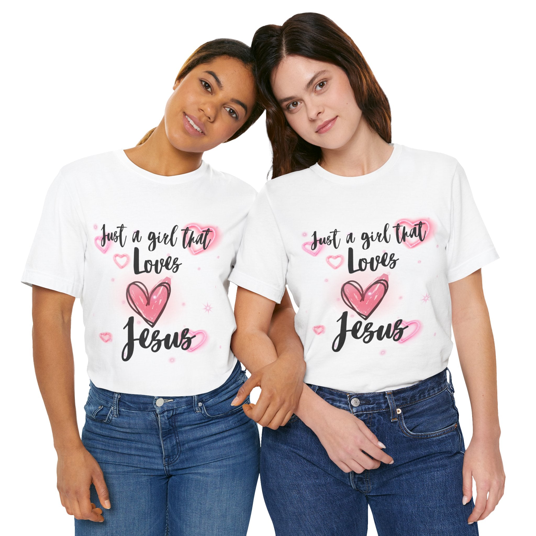 Just a Girl that Love Jesus Tee-For Young Women, Colorful, Religious and Christian t-shirt