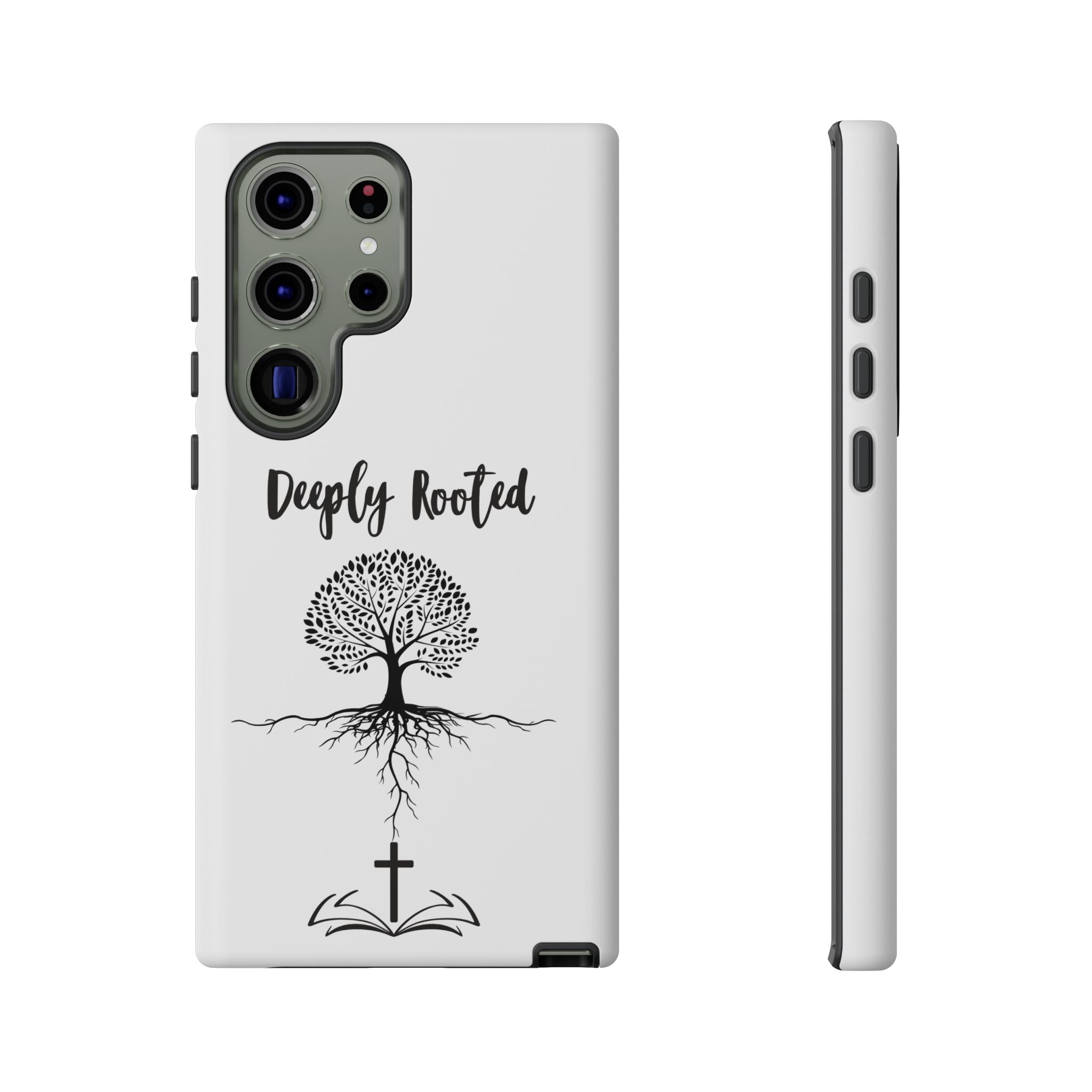 Cell Phone Case -Deeply Rooted Inspirational Tree Design for Faith and Strength
