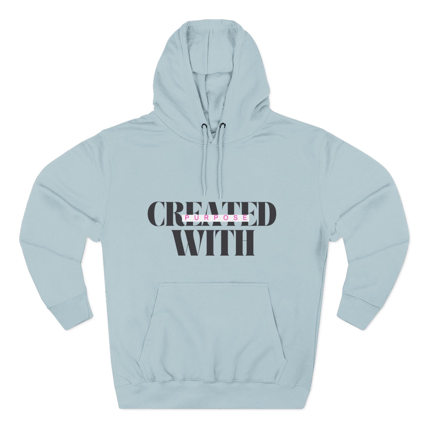 Created With Purpose Hoodie — Inspirational Faith Graphic Hoodie