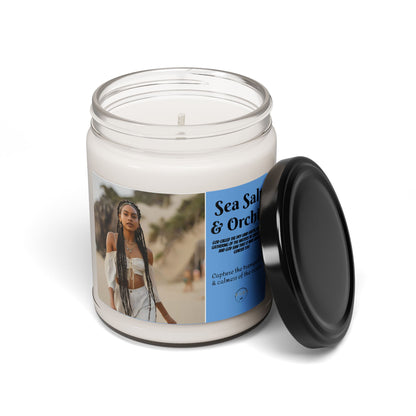 Sea Salt and Orchid or Coconut & Cardamom soy scented candle