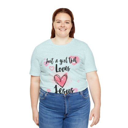 I Just Love Jesus Tee-For Young Women, Colorful, Religious and Christian t-shirt