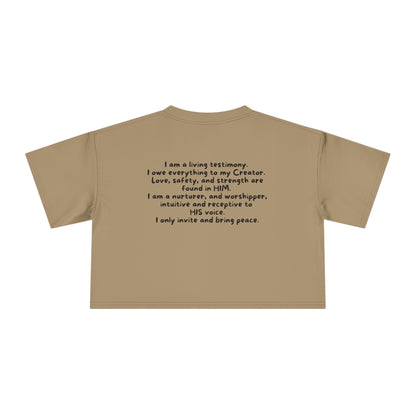 Faith-Inspired Women's Crop Tee, Motivational T-Shirt, Christian Apparel, Inspirational Gift, Summer Fashion