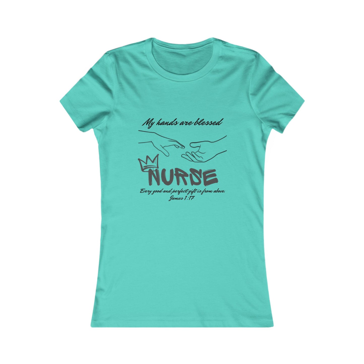 Nurse Blessed Hands tee by THE FOG BRAND -Women's Favorite Tee-Inspirational Christian T-Shirt , Professional Career