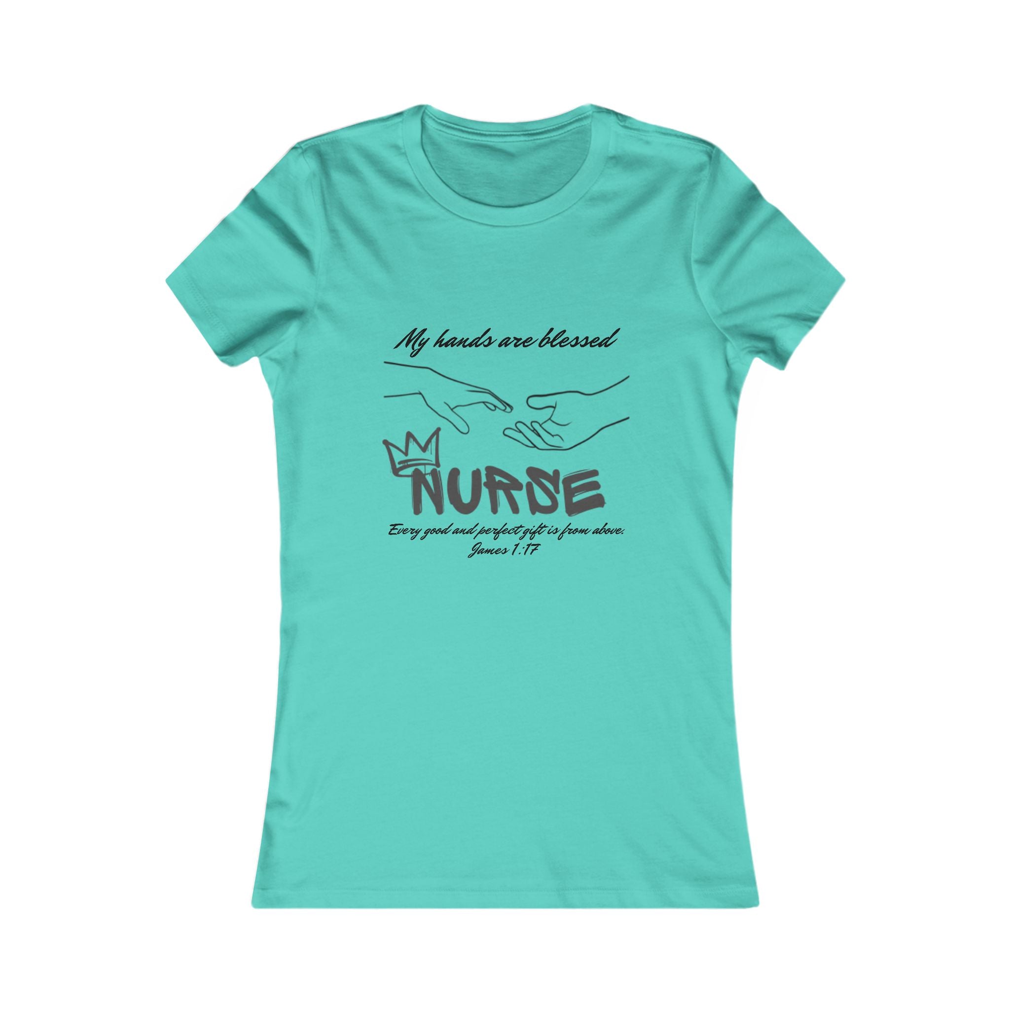 Nurse Blessed Hands tee by THE FOG BRAND -Women's Favorite Tee-Inspirational Christian T-Shirt , Professional Career