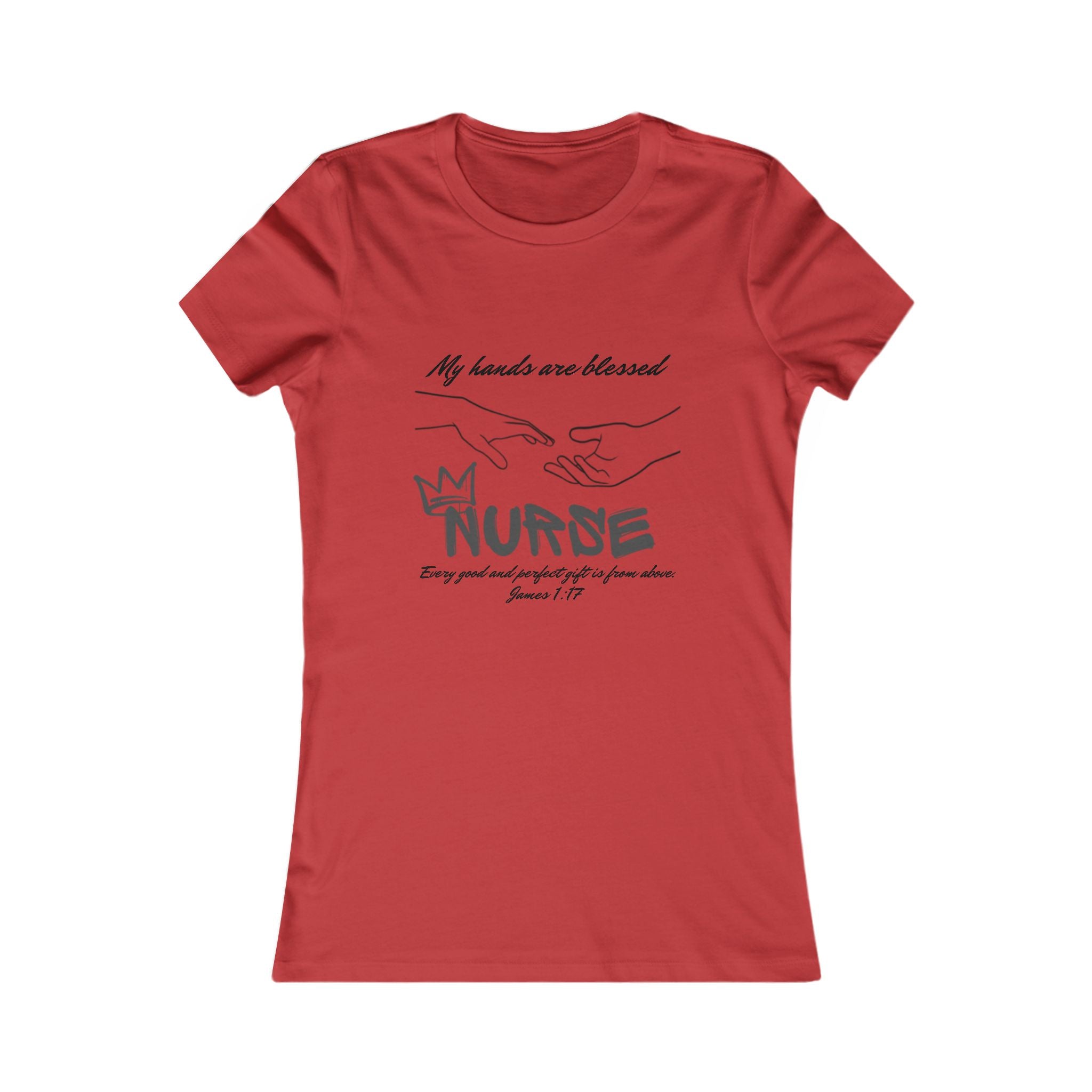 Nurse Blessed Hands tee by THE FOG BRAND -Women's Favorite Tee-Inspirational Christian T-Shirt , Professional Career