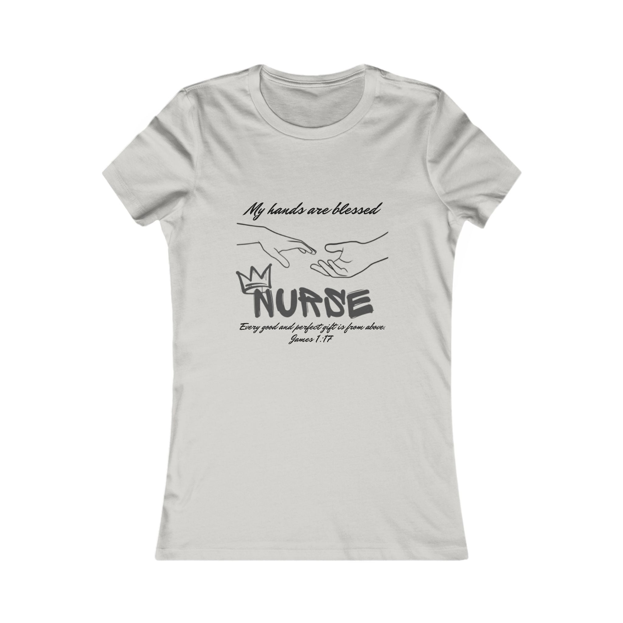 Nurse Blessed Hands tee by THE FOG BRAND -Women's Favorite Tee-Inspirational Christian T-Shirt , Professional Career