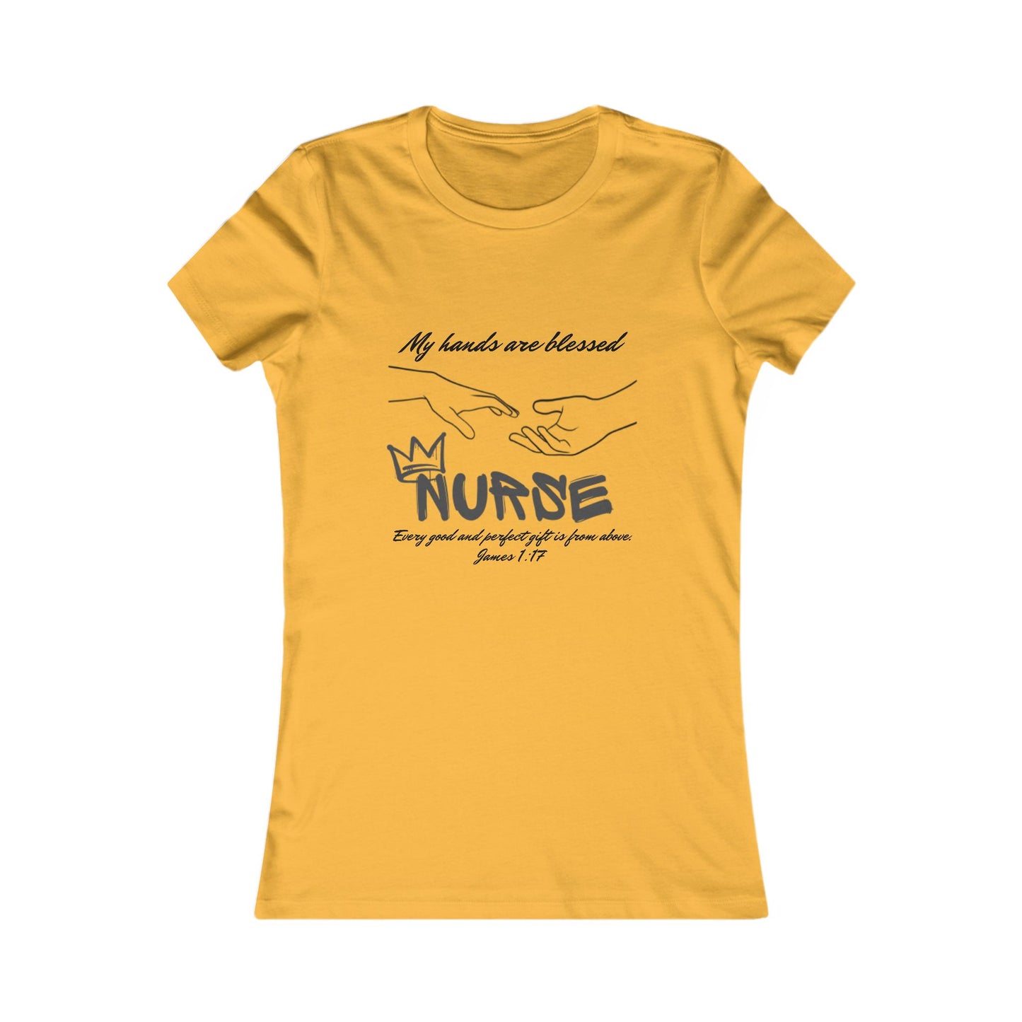 Nurse Blessed Hands tee by THE FOG BRAND -Women's Favorite Tee-Inspirational Christian T-Shirt , Professional Career
