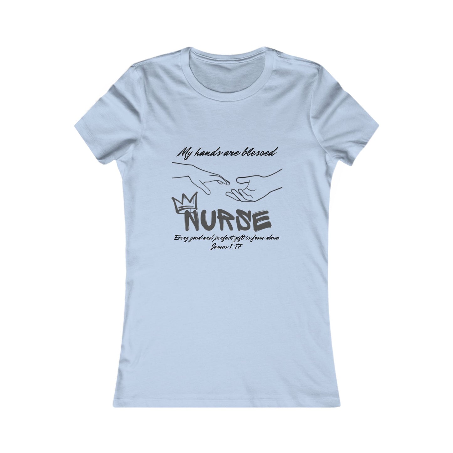Nurse Blessed Hands tee by THE FOG BRAND -Women's Favorite Tee-Inspirational Christian T-Shirt , Professional Career