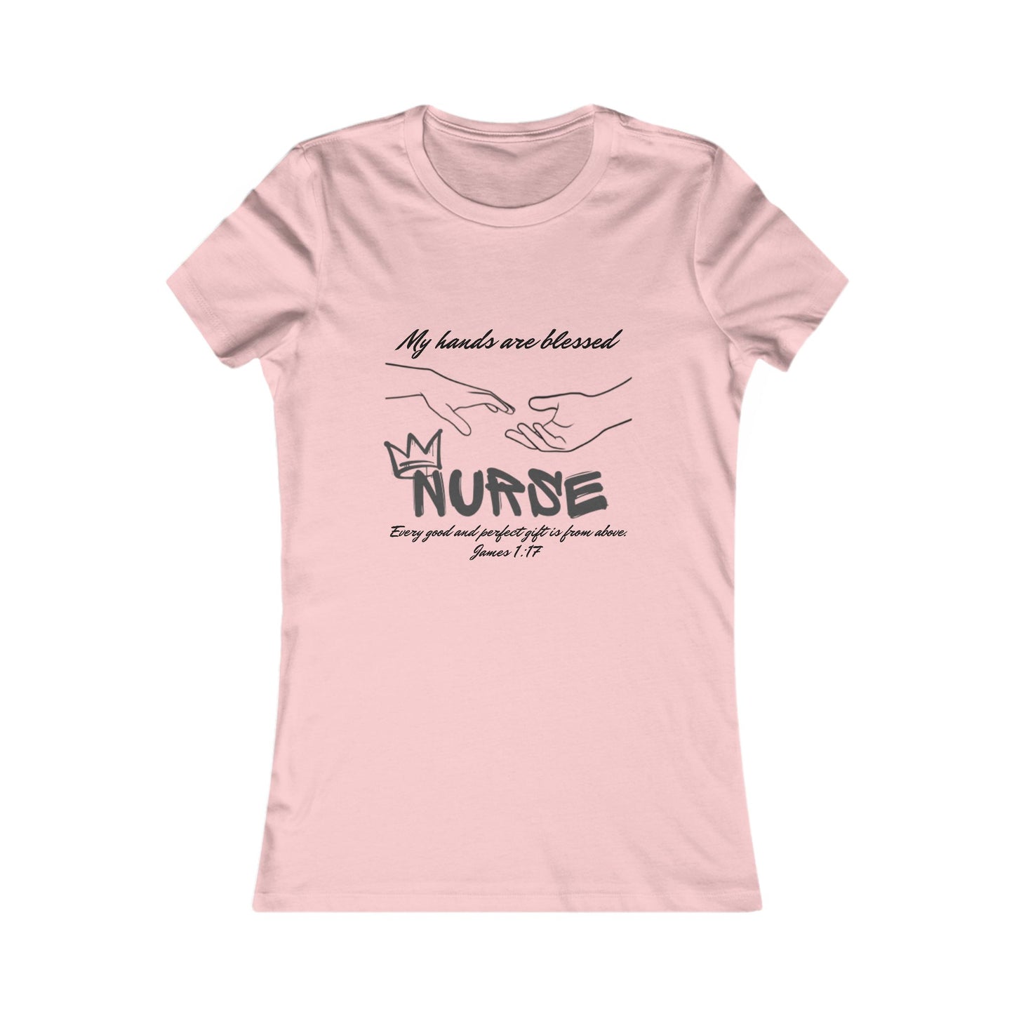 Nurse Blessed Hands tee by THE FOG BRAND -Women's Favorite Tee-Inspirational Christian T-Shirt , Professional Career