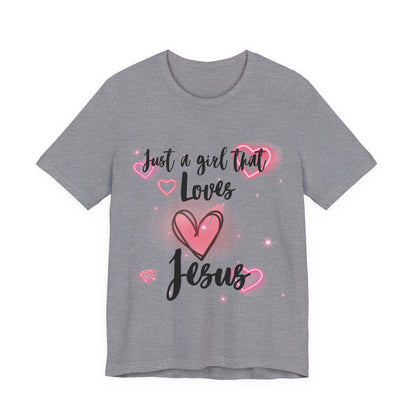 I Just Love Jesus Tee-For Young Women, Colorful, Religious and Christian t-shirt