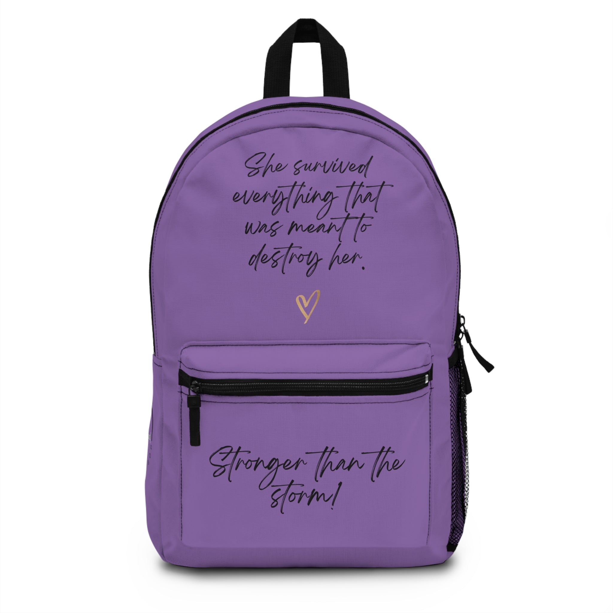 Backpack-She Survived Everything That Was Meant to Destroy Her Backpack — Inspirational Women’s Purple Backpack