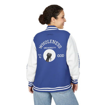 God Squad Unisex Letterman Jacket -THE FOD BRAND'S Bold Cross Design, Christian Strength & Faith Apparel