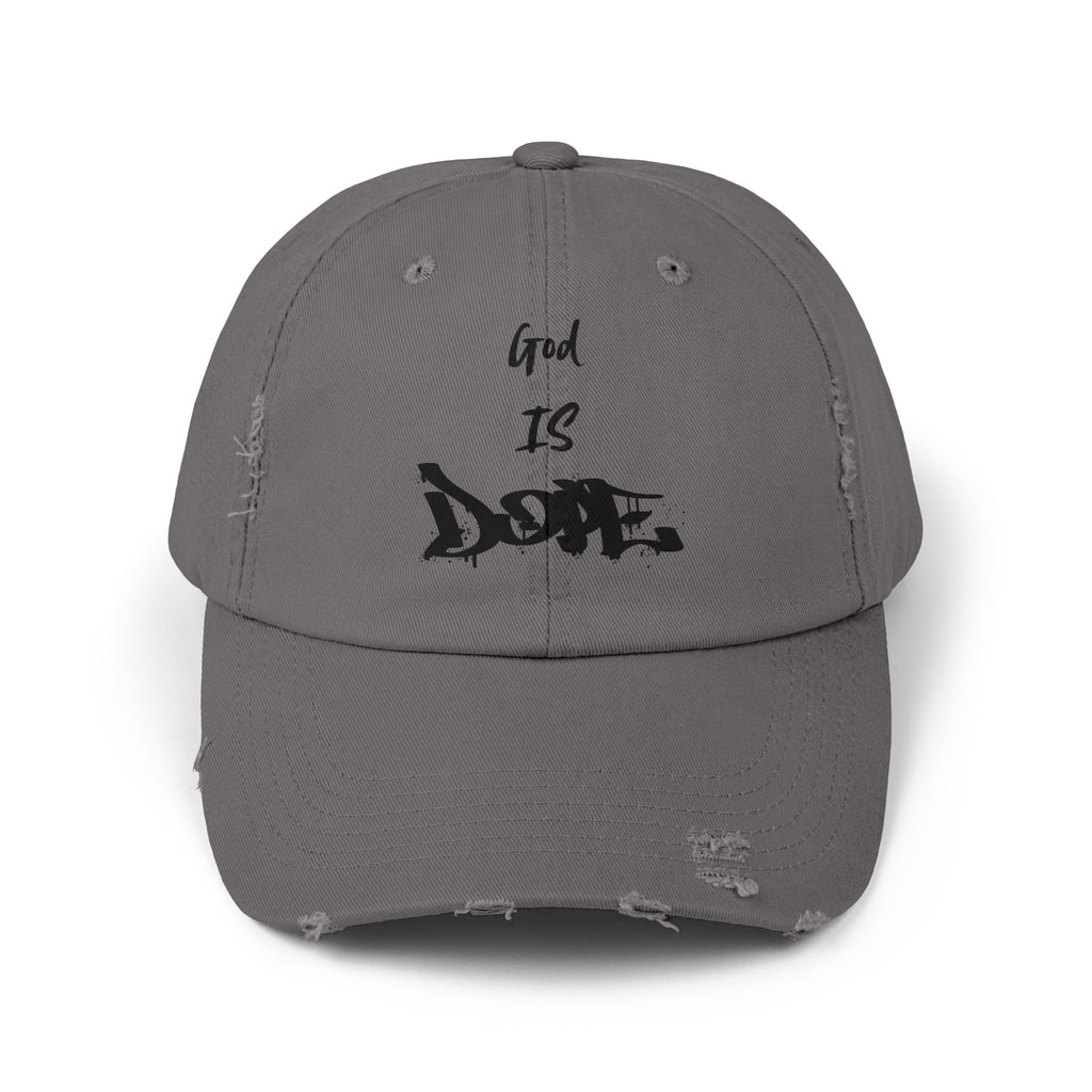 'God Is Dope'- Unisex Distressed Cap, Casual Hat