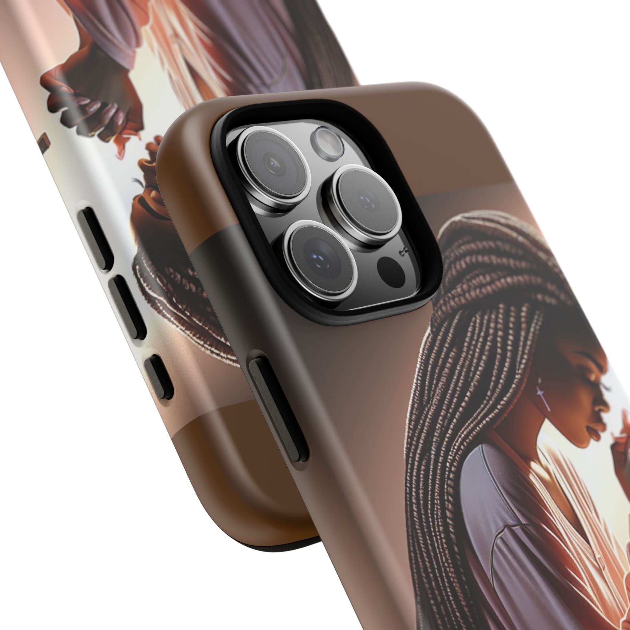 Cell phone case-Woman Praying-Spiritual Prayer Phone Case - Tough Cases with Inspirational Design