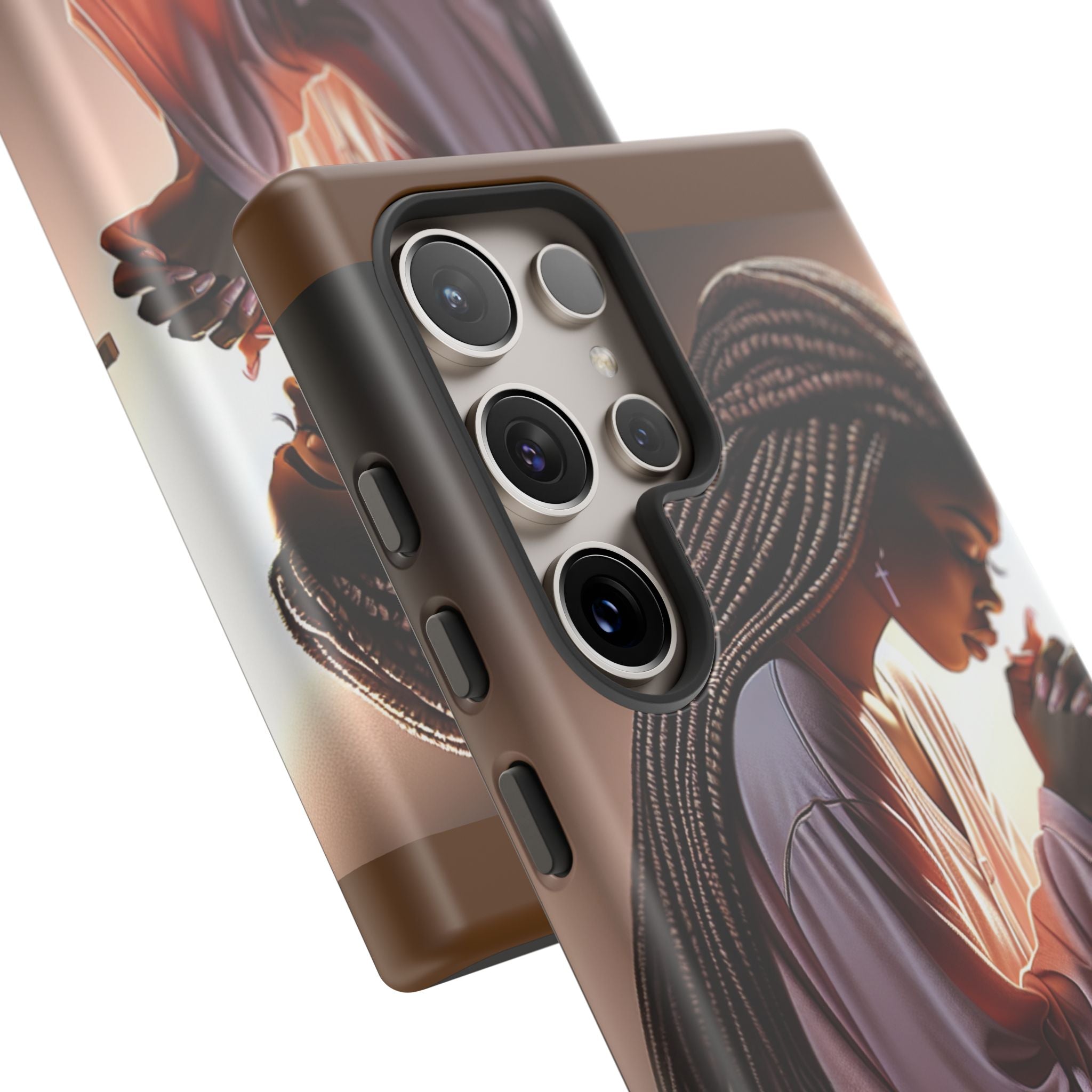 Cell phone case-Woman Praying-Spiritual Prayer Phone Case - Tough Cases with Inspirational Design