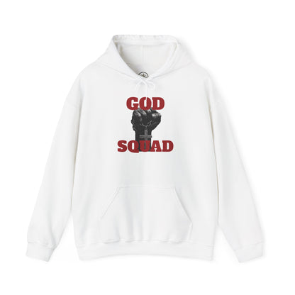 GOD SQUAD by The FOG BRAND- Unisex Hooded Sweatshirt with scripture-Spiritual Gift, Cozy Lounge Wear, Inspirational Apparel, Christian Apparel