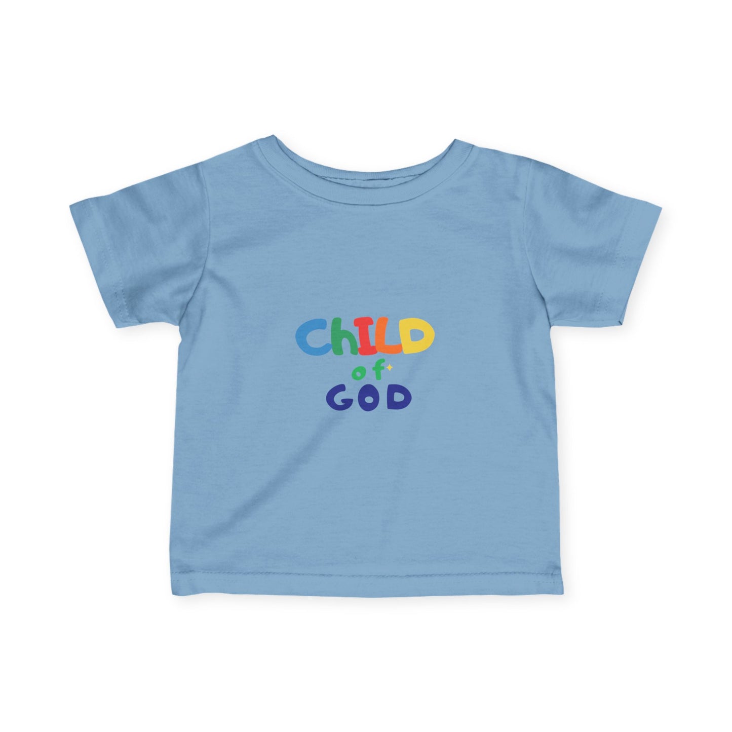 Child of God Infant Tee — Colorful Religious Baby T‑Shirt