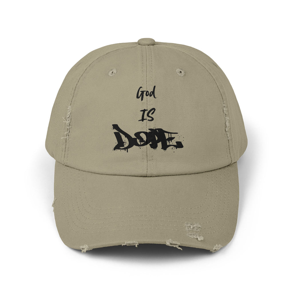 'God Is Dope'- Unisex Distressed Cap, Casual Hat