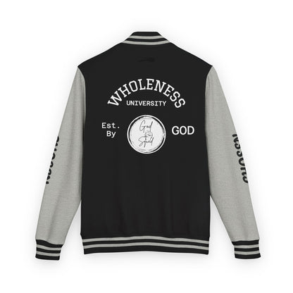 God Squad Unisex Letterman Jacket -THE FOD BRAND'S Bold Cross Design, Christian Strength & Faith Apparel