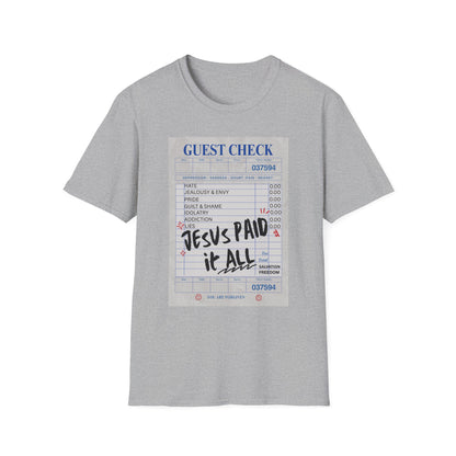 Jesus Paid It All Guest Check T-Shirt