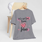 Just a Girl that Love Jesus Tee-For Young Women, Colorful, Religious and Christian t-shirt