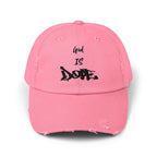 'God Is Dope'- Unisex Distressed Cap, Casual Hat