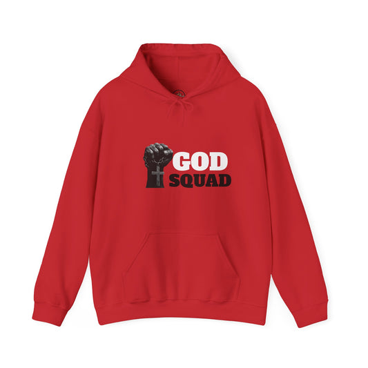 GOD SQUAD by The FOG BRAND- Unisex Hooded Sweatshirt with scripture-Spiritual Gift, Cozy Lounge Wear, Inspirational Apparel, Christian Apparel