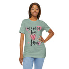 Just a Girl that Love Jesus Tee-For Young Women, Colorful, Religious and Christian t-shirt