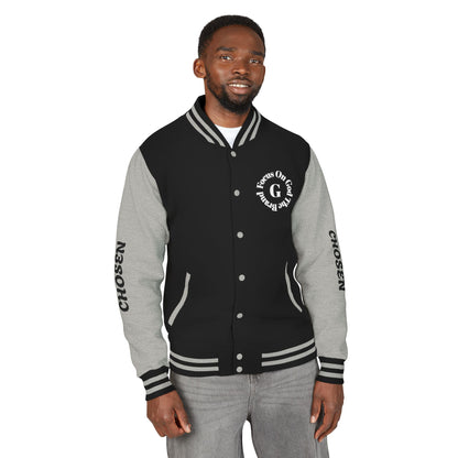 God Squad Unisex Letterman Jacket -THE FOD BRAND'S Bold Cross Design, Christian Strength & Faith Apparel