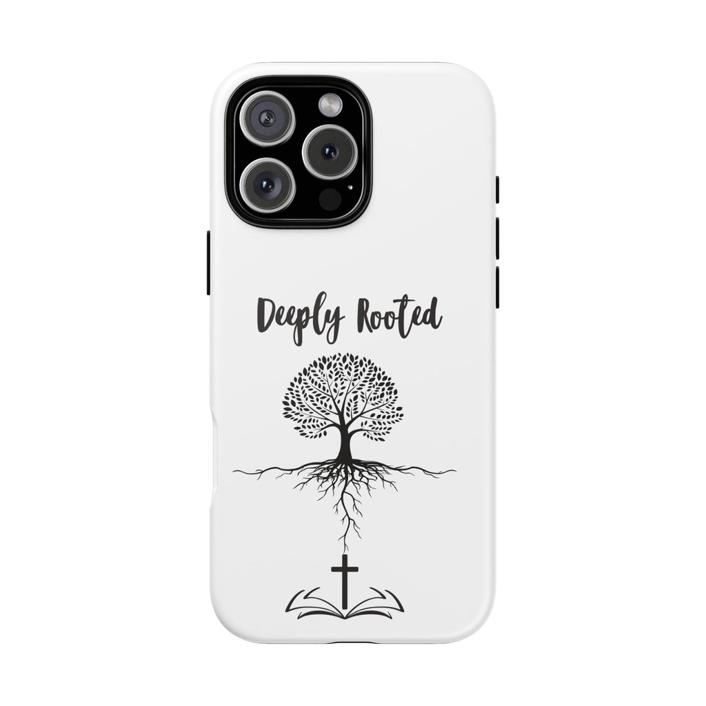 Cell Phone Case -Deeply Rooted Inspirational Tree Design for Faith and Strength