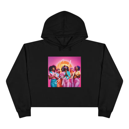 God Squad by THE FOG BRAND-Vibrant Crop Hoodie, Trendy Religious Streetwear, Christian Fashion, Pink, Gift for Her